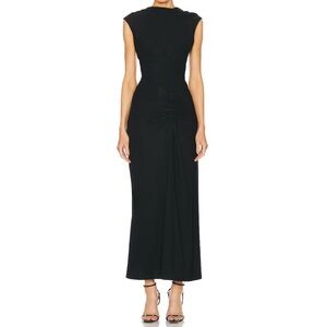 New SIMKHAI Acacia Sleeveless Midi Dress in Black Size Large